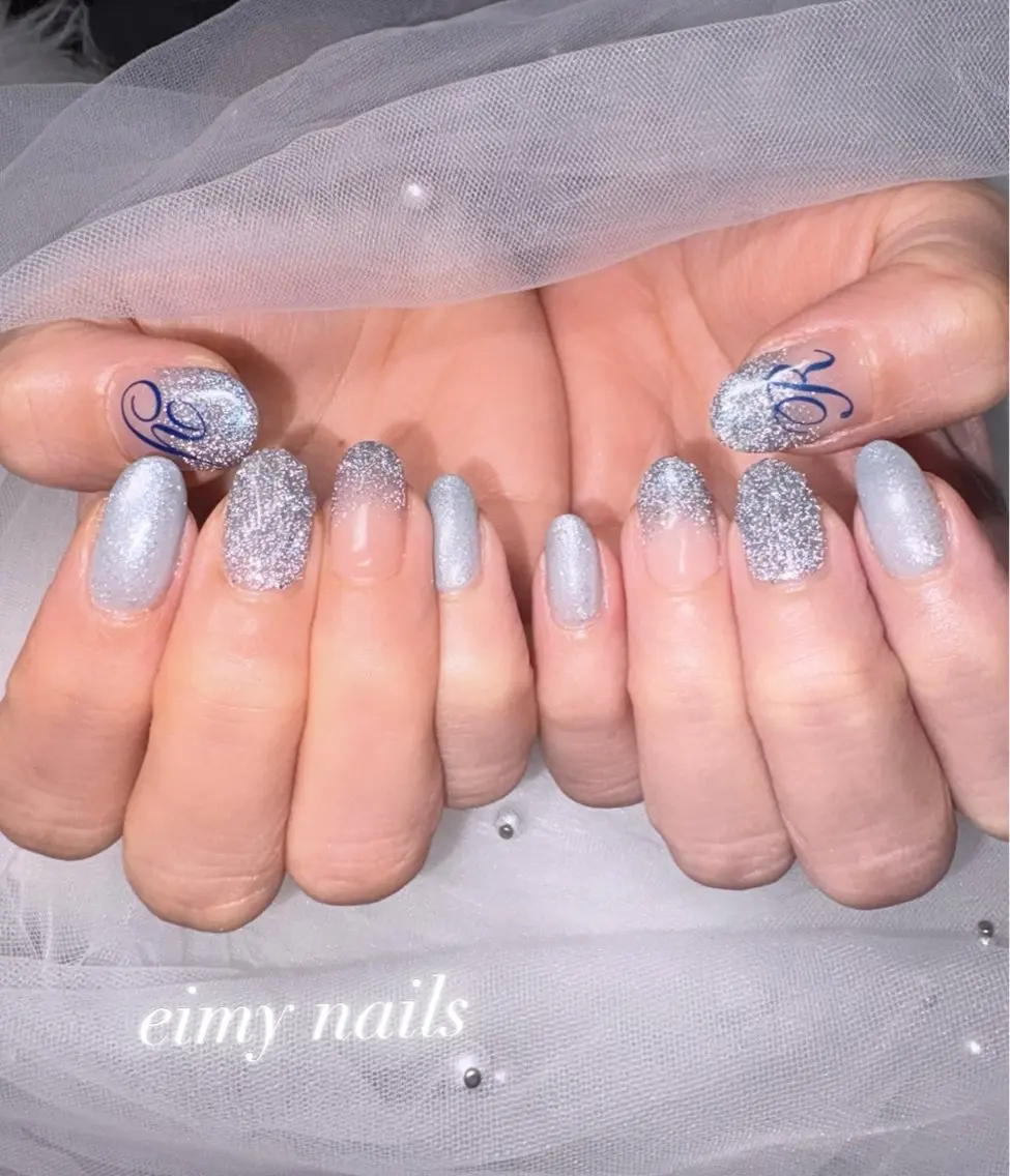 ネイル アートネイル フラッシュネイル グラデーション ラメ(グリッター) ラメグラデーション ハンドネイル eimy nails♡のネイルデザイン