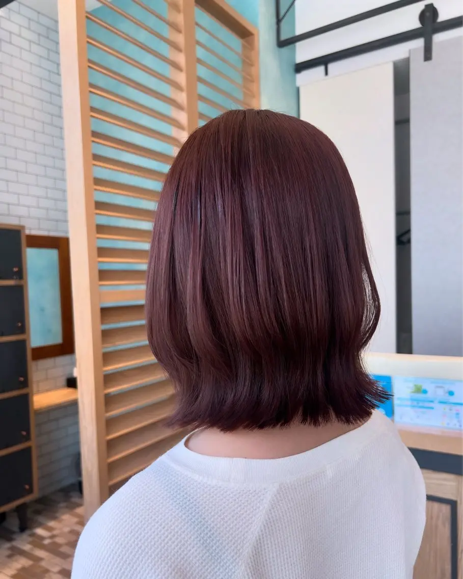 ミディアム カラー ブラウンカラー レッドカラー レッドブラウン レイヤーカット 🫧Ai/ ロロネー森ノ宮💖のヘアスタイル