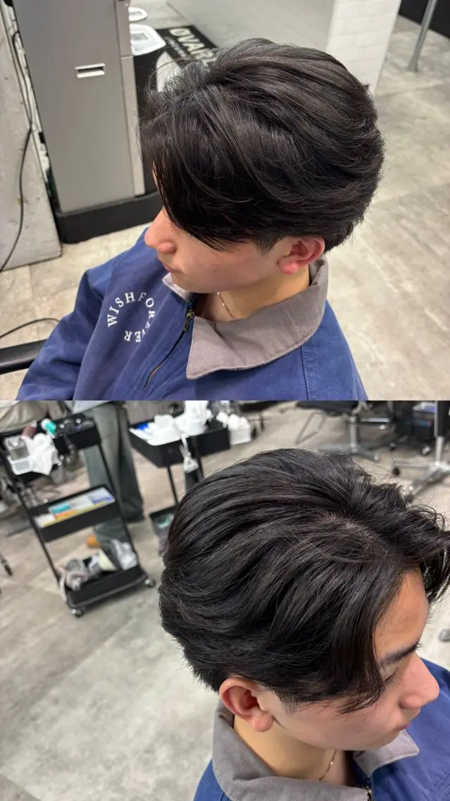 ミディアム メンズ 縮毛矯正 トリートメント 🐲原宿、渋谷/メン ズ特化/パーマ、縮毛のヘアスタイル