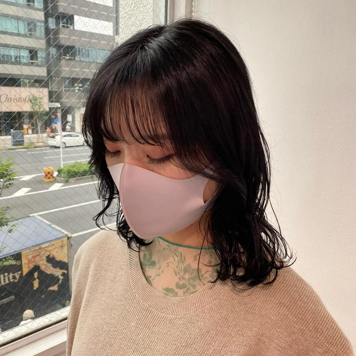 ミディアム カラー センターパート特化 井上健太のヘアスタイル