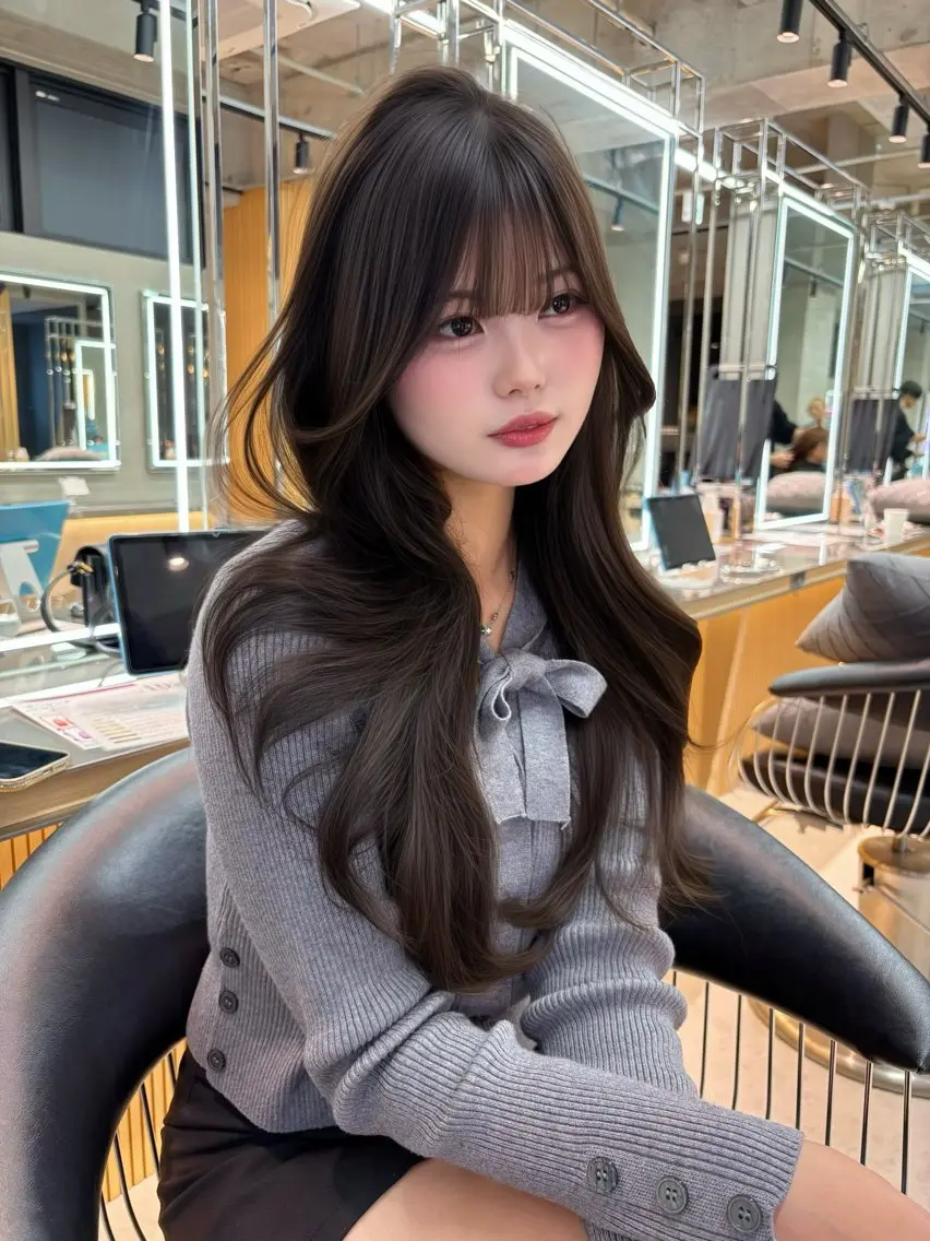 ロング カラー パーマ 髪質改善 レイヤーカット 縮毛矯正 カット ヘアカラー トリートメント 【博多髪質改善】 吉村　清志のヘアスタイル