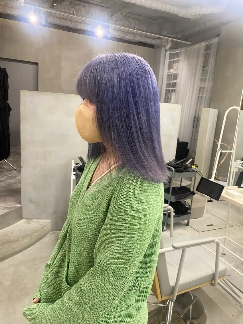 ミディアム カラー ヘアカラー 前橋 姫奈のヘアスタイル