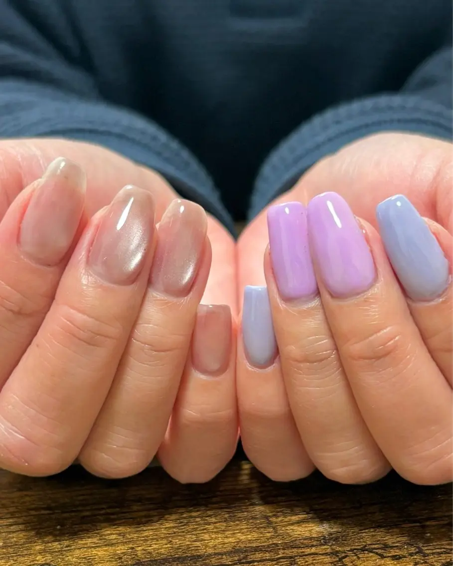 ネイル マグネットネイル ワンカラーネイル fun the nail ayakaのネイルデザイン