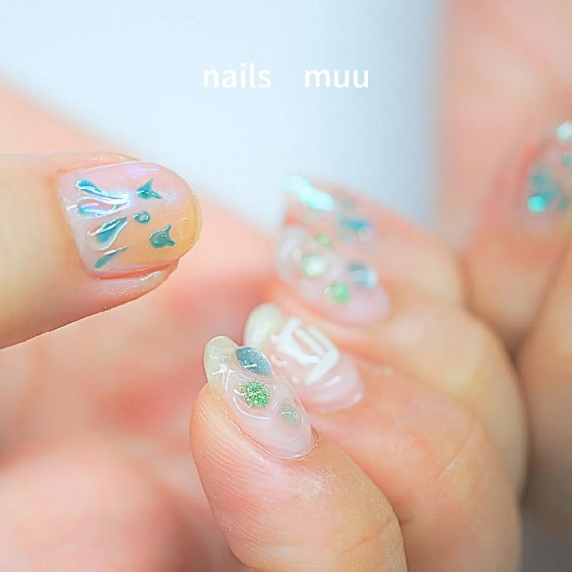 ネイル アートネイル クリアネイル ハロウィン nails muu まゆのネイルデザイン