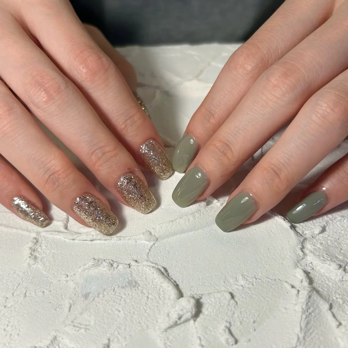 ネイル ラメ(グリッター) ワンカラーネイル ハンドネイル Lofinails ちひろのネイルデザイン