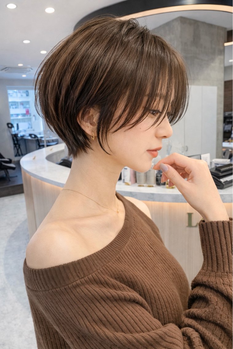 ショート カラー カット ヘアカラー トリートメント 🌟透明感カラー× 小顔カット いっせいのヘアスタイル
