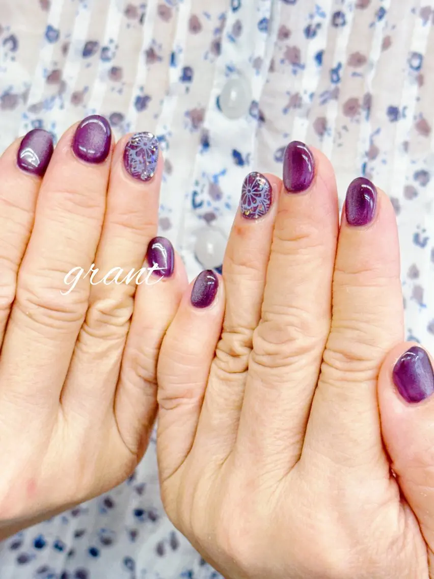 ネイル マグネットネイル ハンドネイル nailsalon grantのネイルデザイン