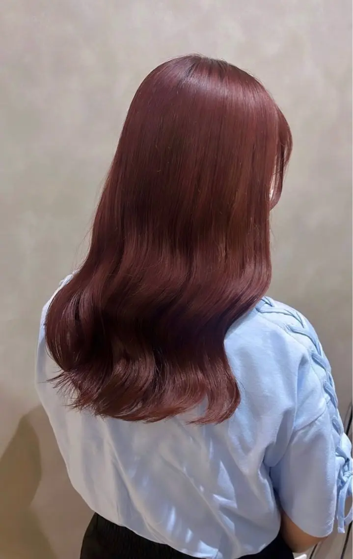 セミロング カラー ピンクカラー カット ヘアカラー トリートメント ROW町田★ 船木のヘアスタイル