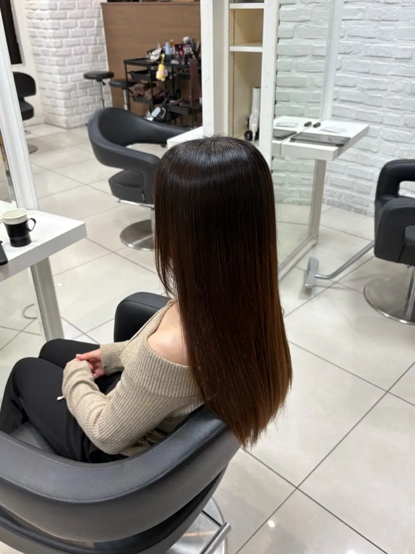ロング 縮毛矯正 kichijoji ✝️ユウのヘアスタイル