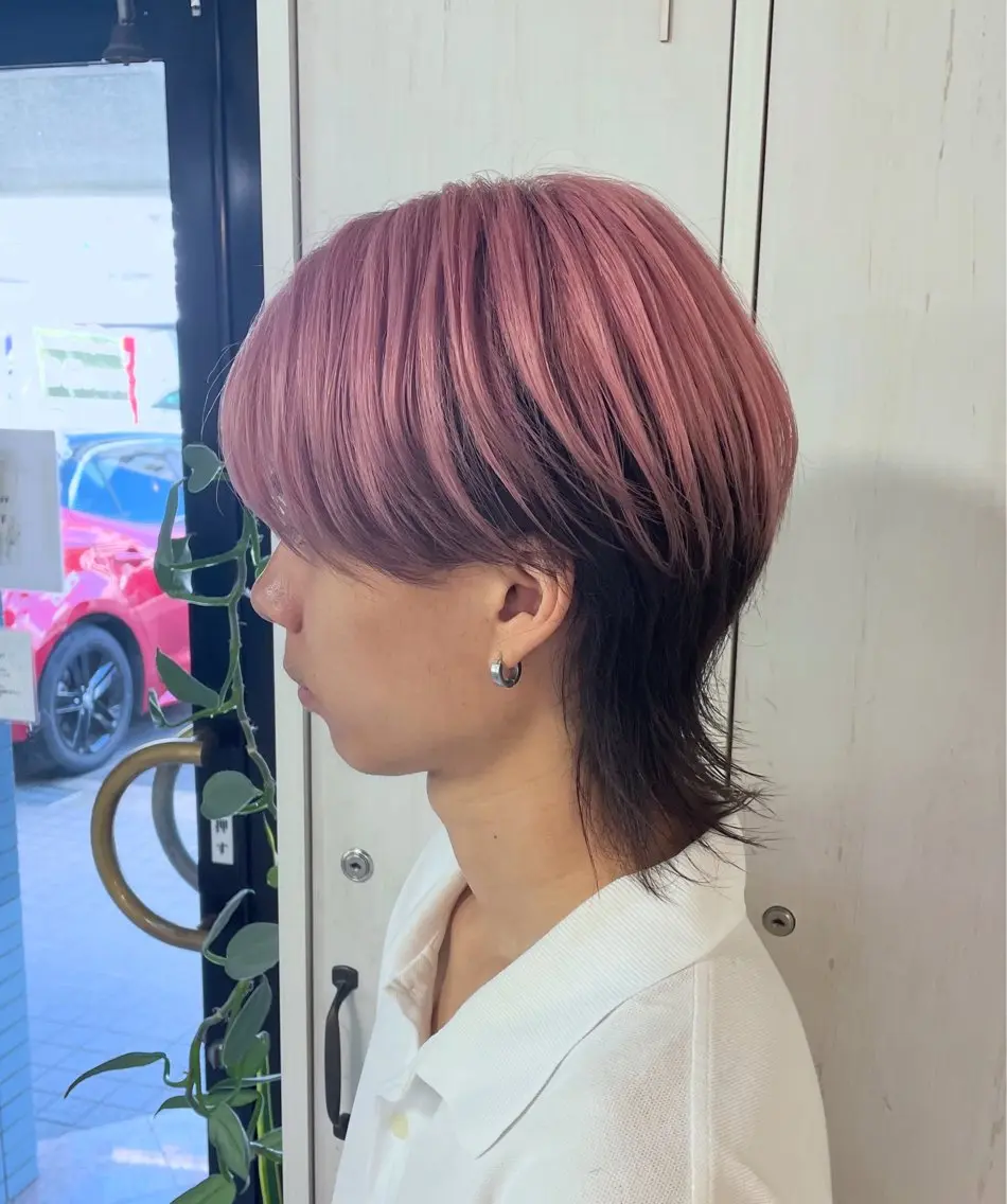 ミディアム メンズ メンズウルフカット ウルフカット 川原 飛奈のヘアスタイル