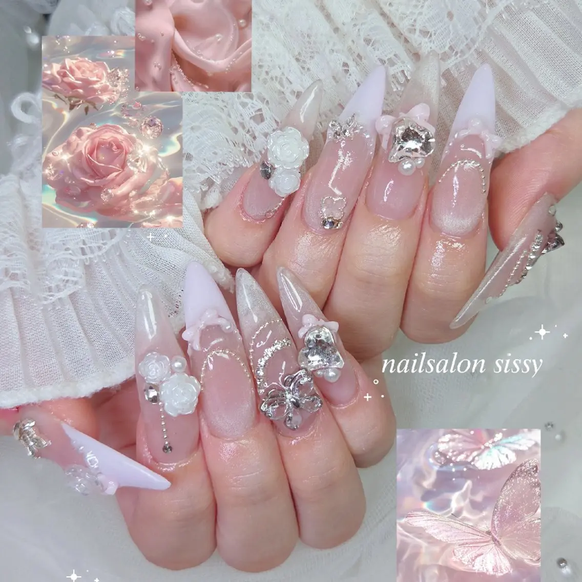 ネイル ガーリー ワンホンネイル ハンドネイル sissy hatsuneのネイルデザイン