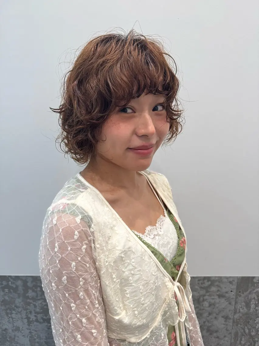 ショート パーマ カット パーマ トリートメント センスをお届けします 大谷将生infpのヘアスタイル