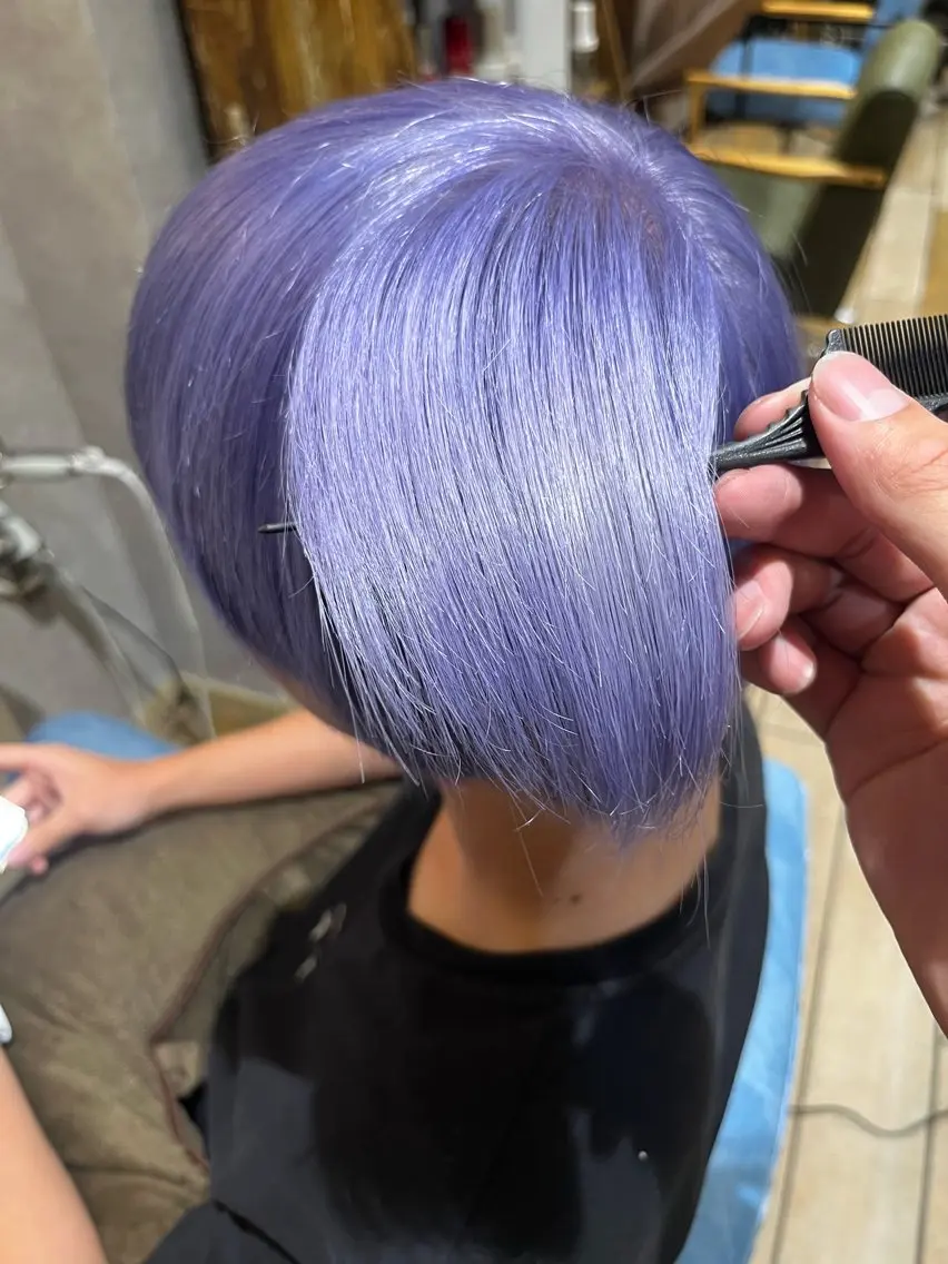ショート カラー カット ヘアカラー トリートメント ヘアセット 個性派ウルフ/メンズ /ブリーチ/パーマのヘアスタイル