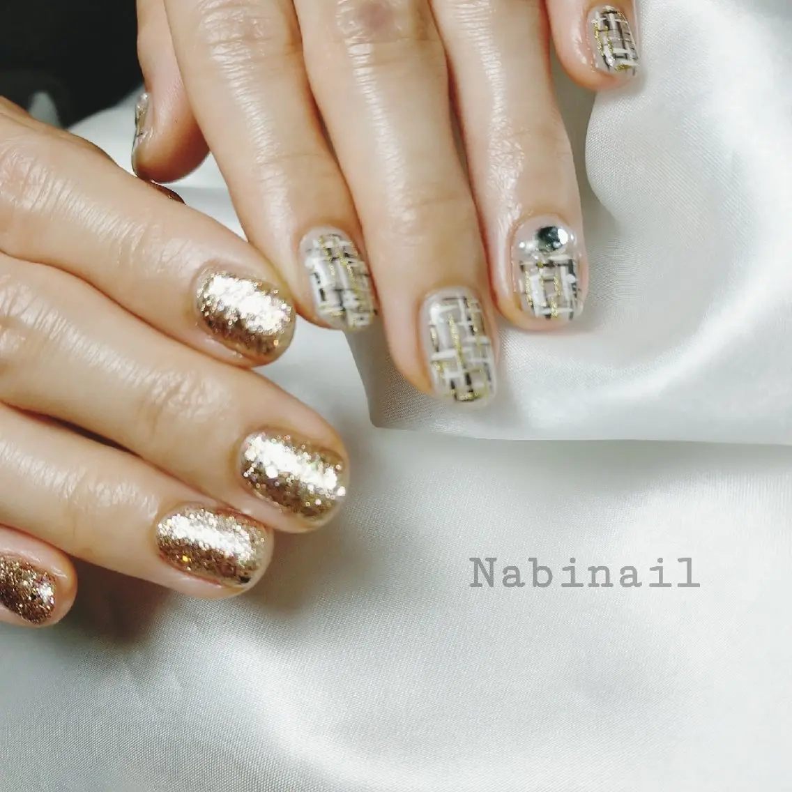 ネイル 持ち込み ハンドネイル 西日暮里 Nabinailのネイルデザイン