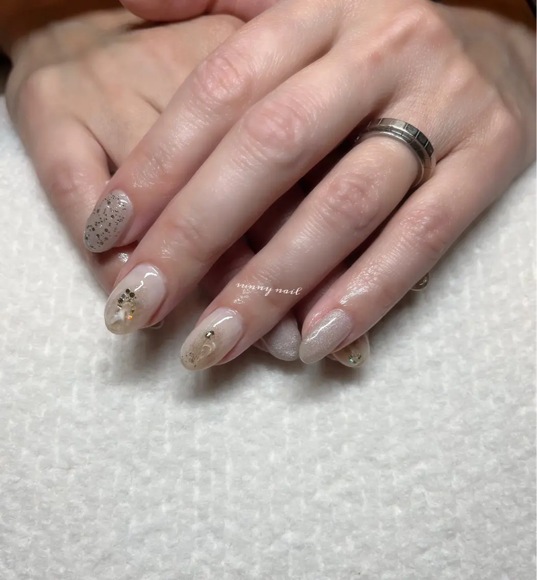 ネイル ジェルネイル ニュアンスネイル パラジェル sunny nailのネイルデザイン