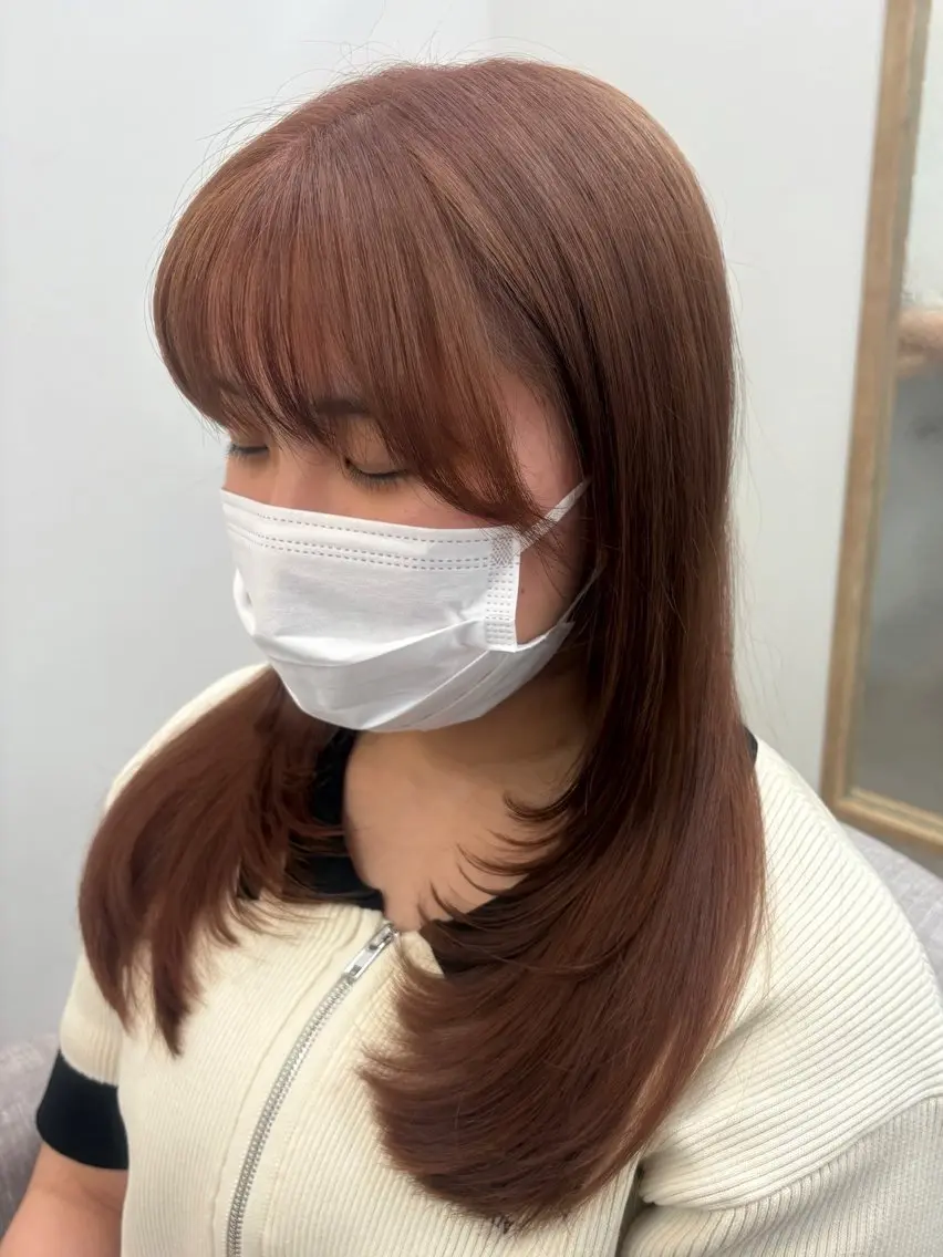 セミロング レイヤーカット カット ヘアカラー トリートメント Haruka ハルカのヘアスタイル