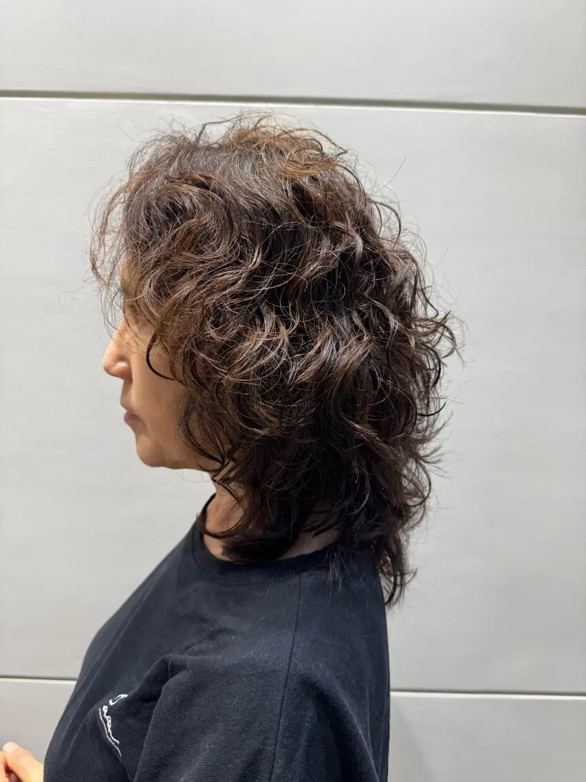 セミロング パーマ 田村 大輔のヘアスタイル