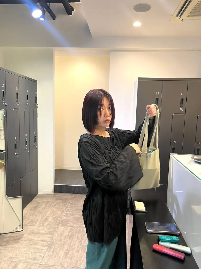ミディアム カラー 中川 蓮のヘアスタイル