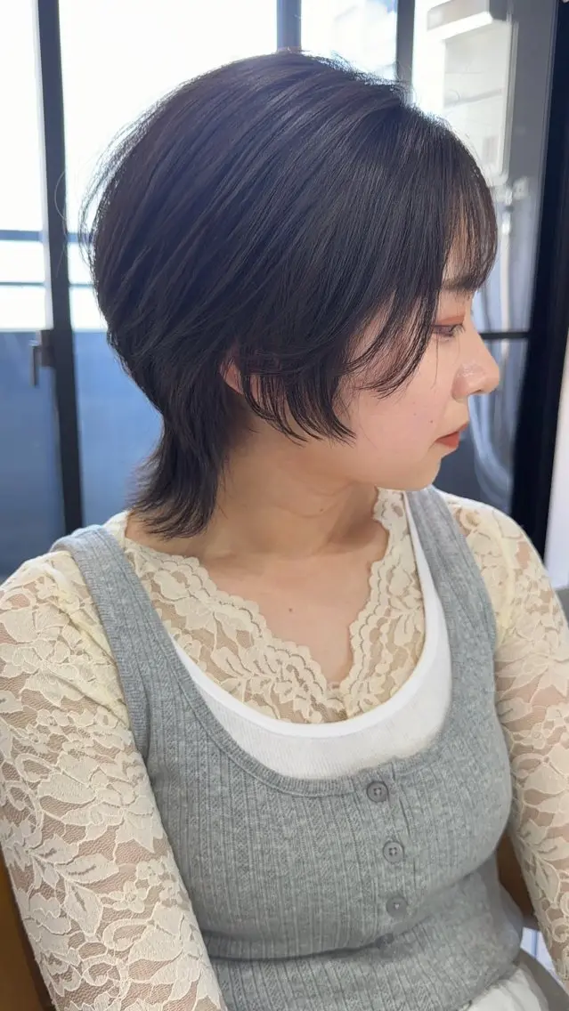 ショート カット ヘアカラー ロングレイヤー/ボブ レイヤー/菅野恭平のヘアスタイル