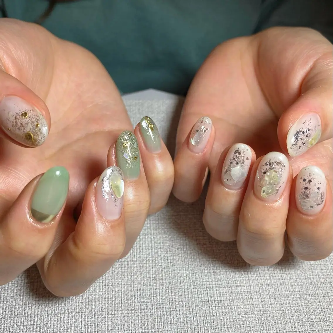 ネイル アートネイル ニュアンスネイル 春ネイル 夏ネイル ハンドネイル 山田 貴子のネイルデザイン