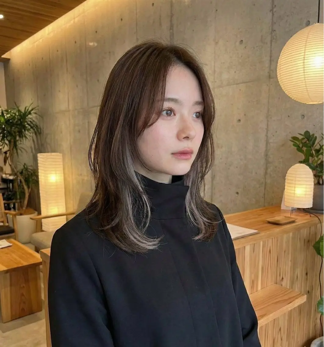 ミディアム カラー カット ヘアカラー 野中 陸斗のヘアスタイル