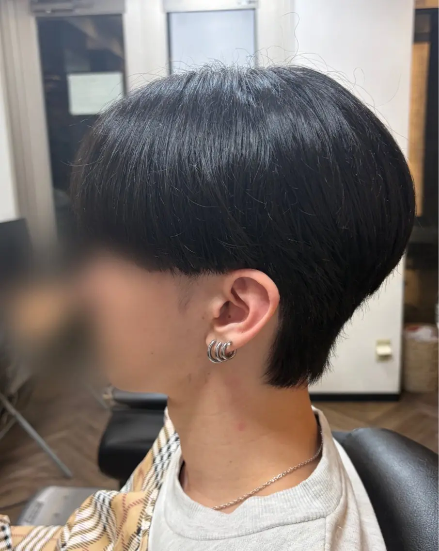 メンズ マッシュ メンズパーマ 刈り上げ カット 中村 立のヘアスタイル