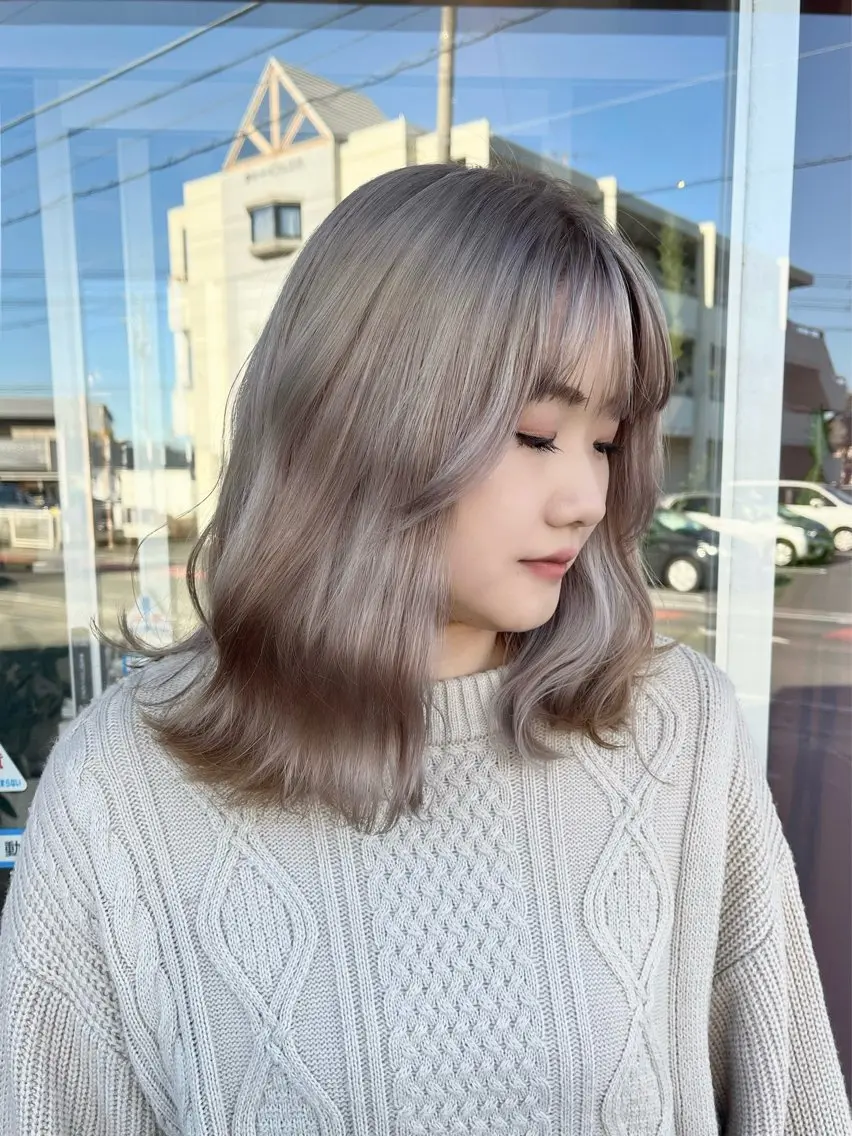 ミディアム カラー ヘアカラー ♡ナナコ♡ レイヤー /ブリーチ/艶髪のヘアスタイル