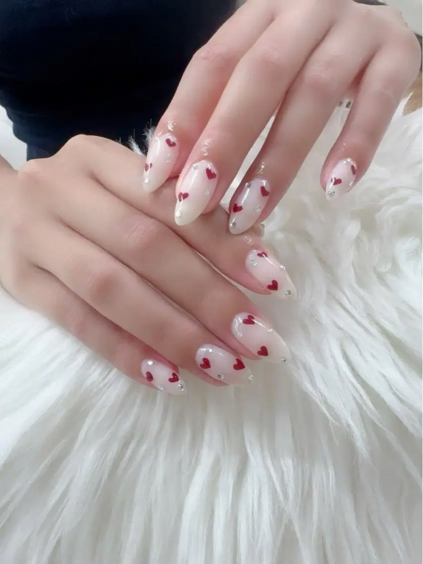 ネイル フレンチネイル グラデーション キラキラネイル 韓国ネイル マグネットネイル ハンドネイル ハンドケア Hara Nail 【持ち込みOK】のネイルデザイン