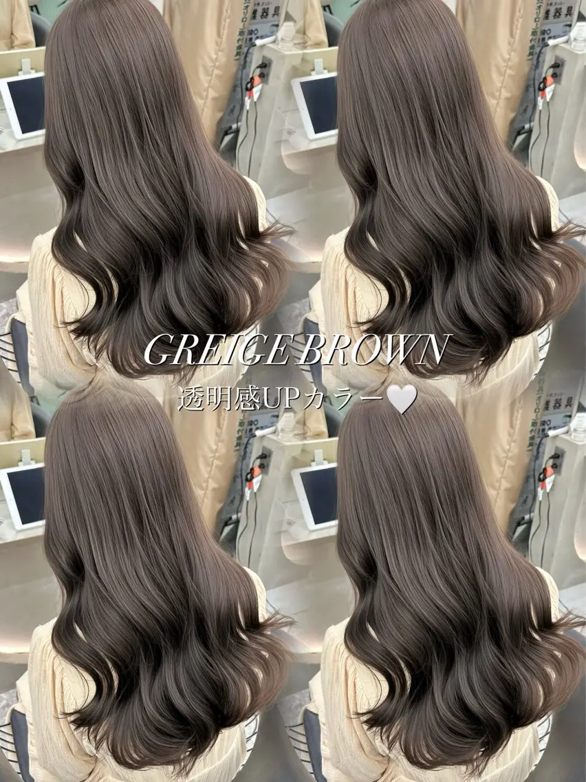 セミロング カラー ヘアアレンジ カット ヘアカラー fumika🎀 ベージュのヘアスタイル