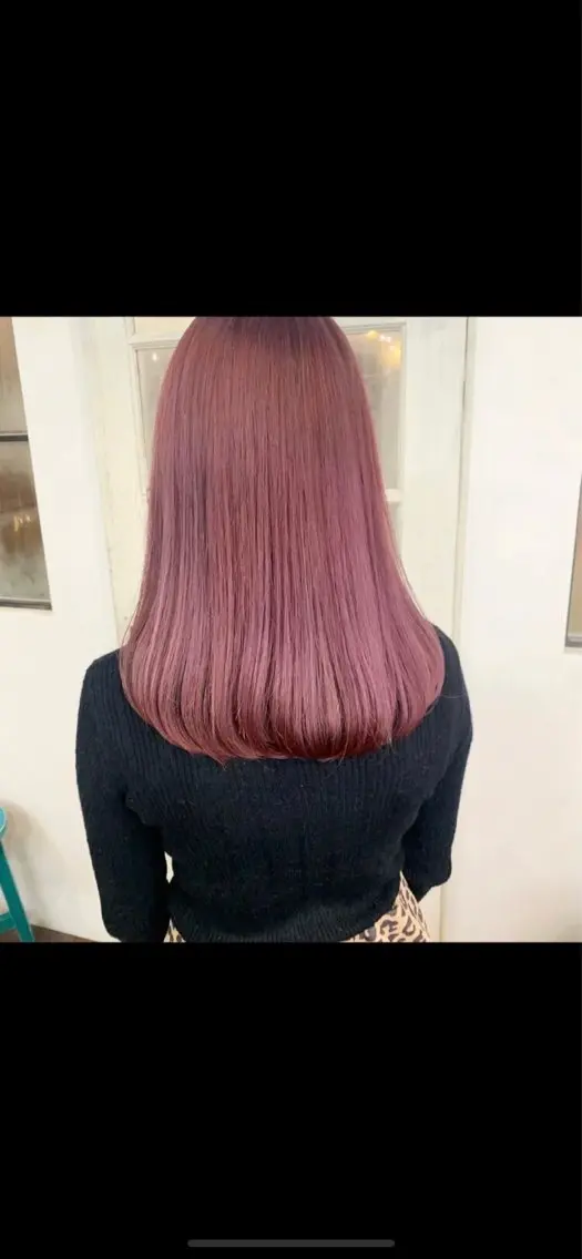 ミディアム カラー ハイトーンカラー ピンクカラー (店長)大畑 圭祐のヘアスタイル