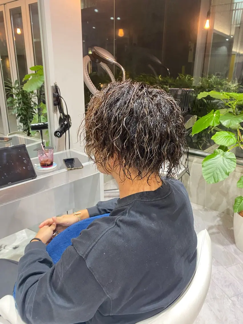 ミディアム パーマ メンズ ミディアムパーマ メンズパーマ トリートメント Riganuts王子 Hayato✂︎のヘアスタイル