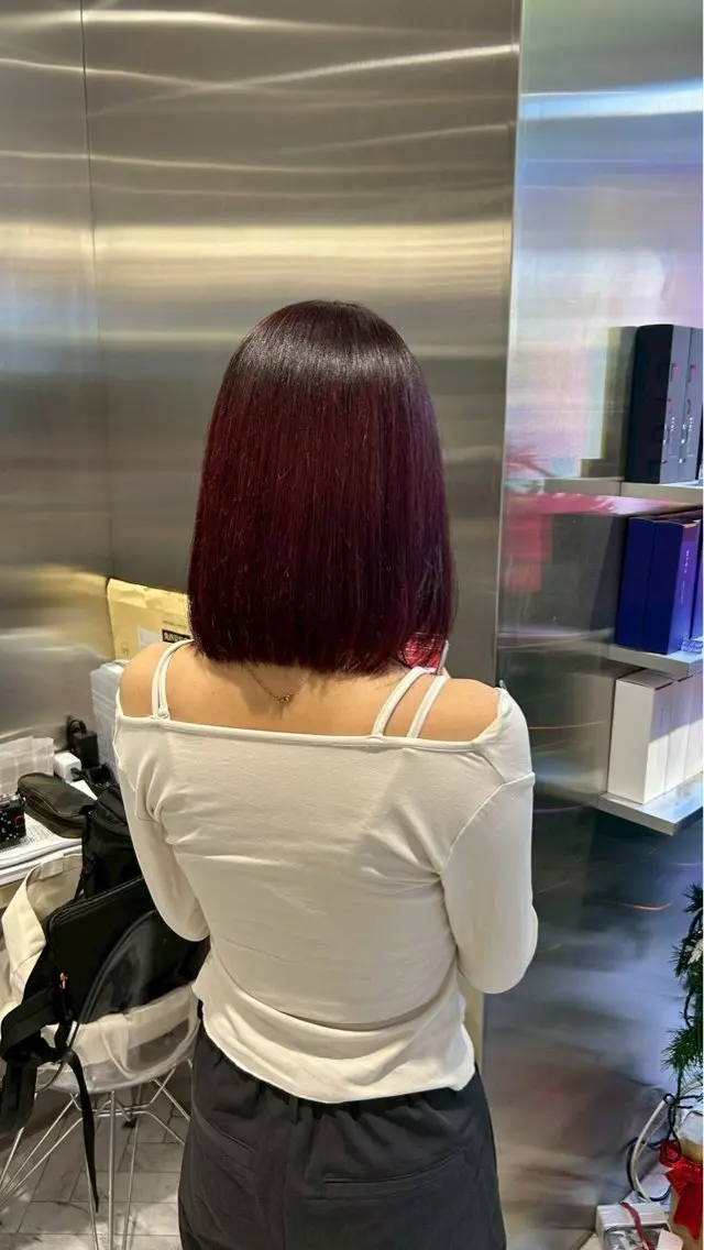 ショート カラー ヘアカラー himari💜 暖色/レイヤーカットのヘアスタイル