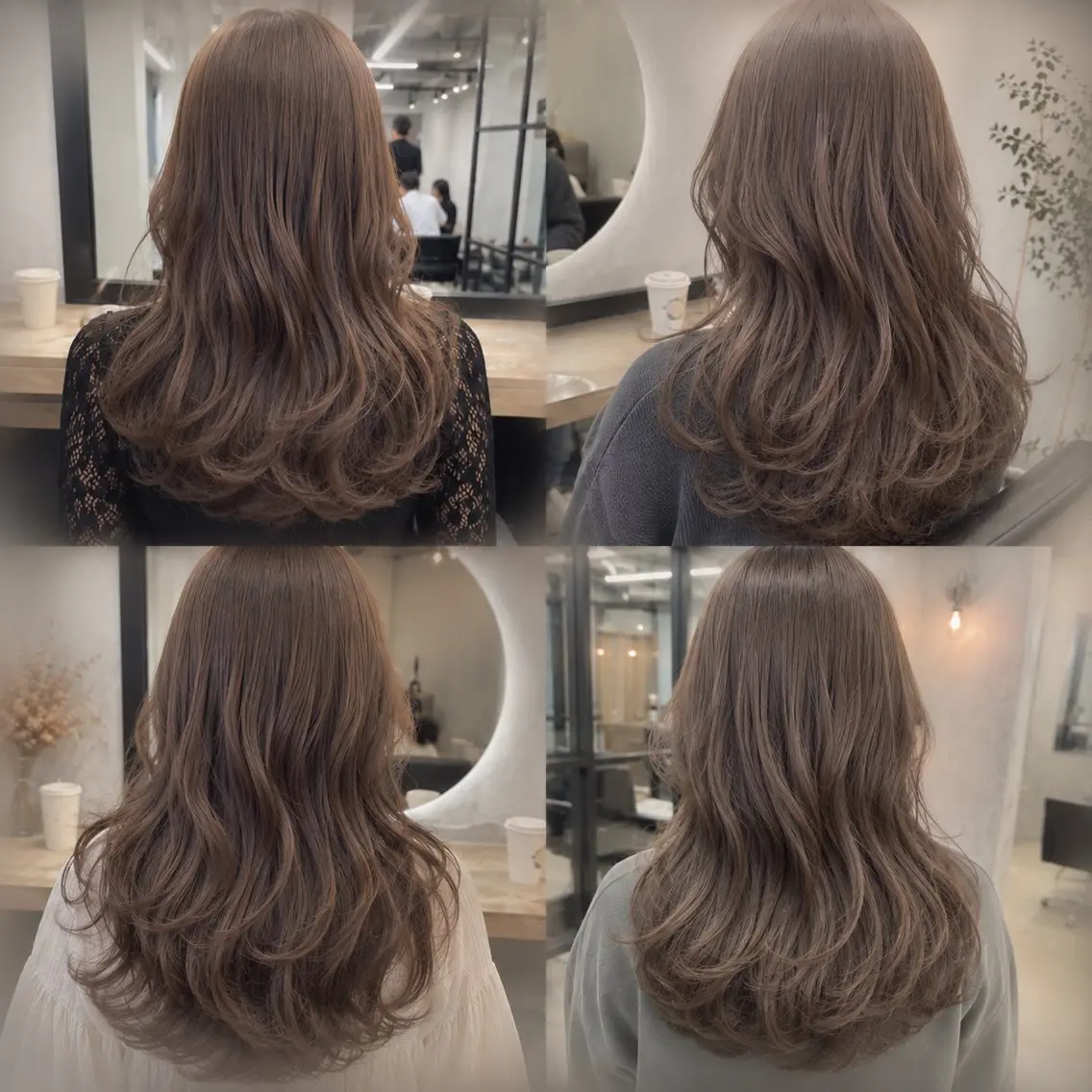 ロング カラー ヘアアレンジ ハヤト/レイヤーカッ ト🫧/暖色カラー✨のヘアスタイル