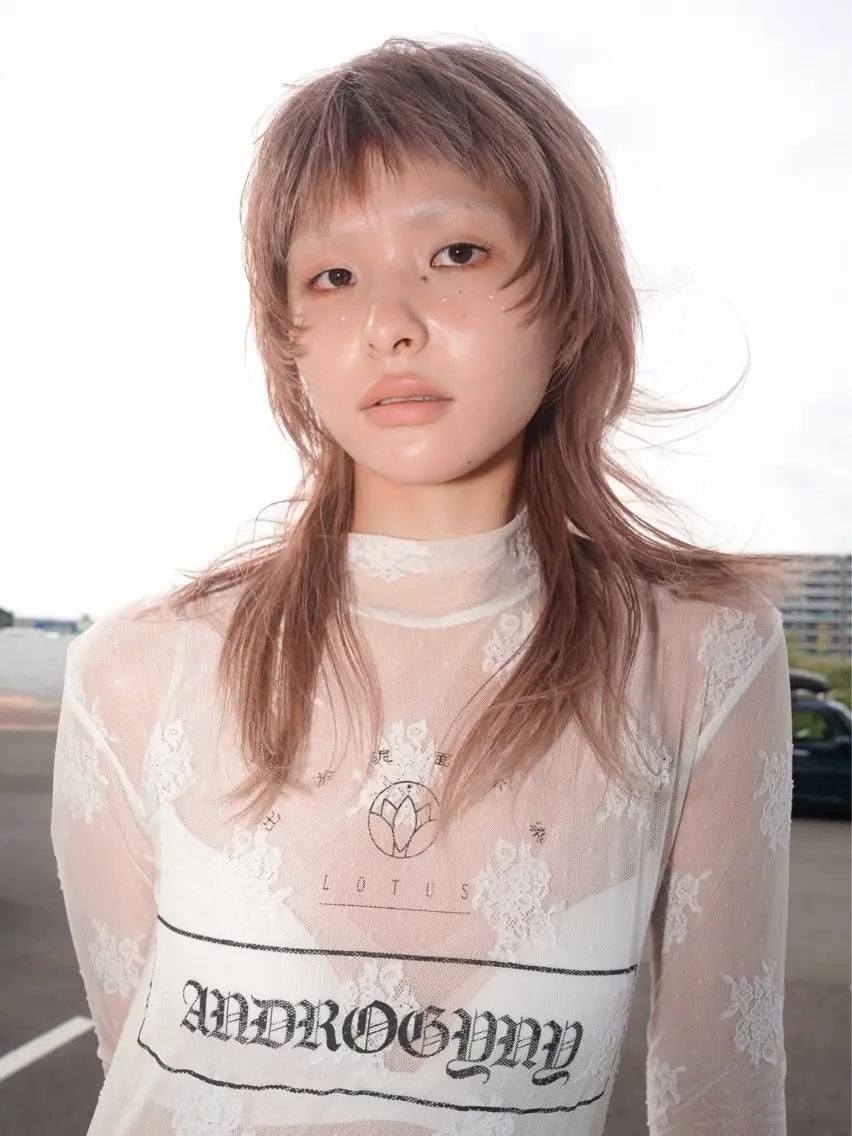 セミロング カラー ベージュカラー ミルクティーベージュ カット ヘアカラー トリートメント Kaito🐶 /デザイン/レイヤーのヘアスタイル