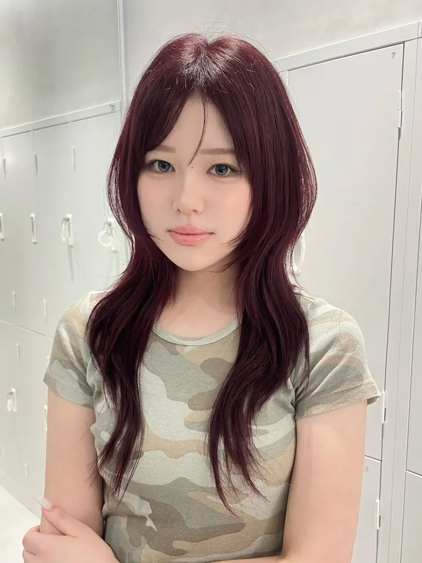 セミロング カラー ヘアアレンジ ハッシュカット カット ヘアカラー トリートメント 🎀透明感カラー 韓国ヘア🎀mahoのヘアスタイル
