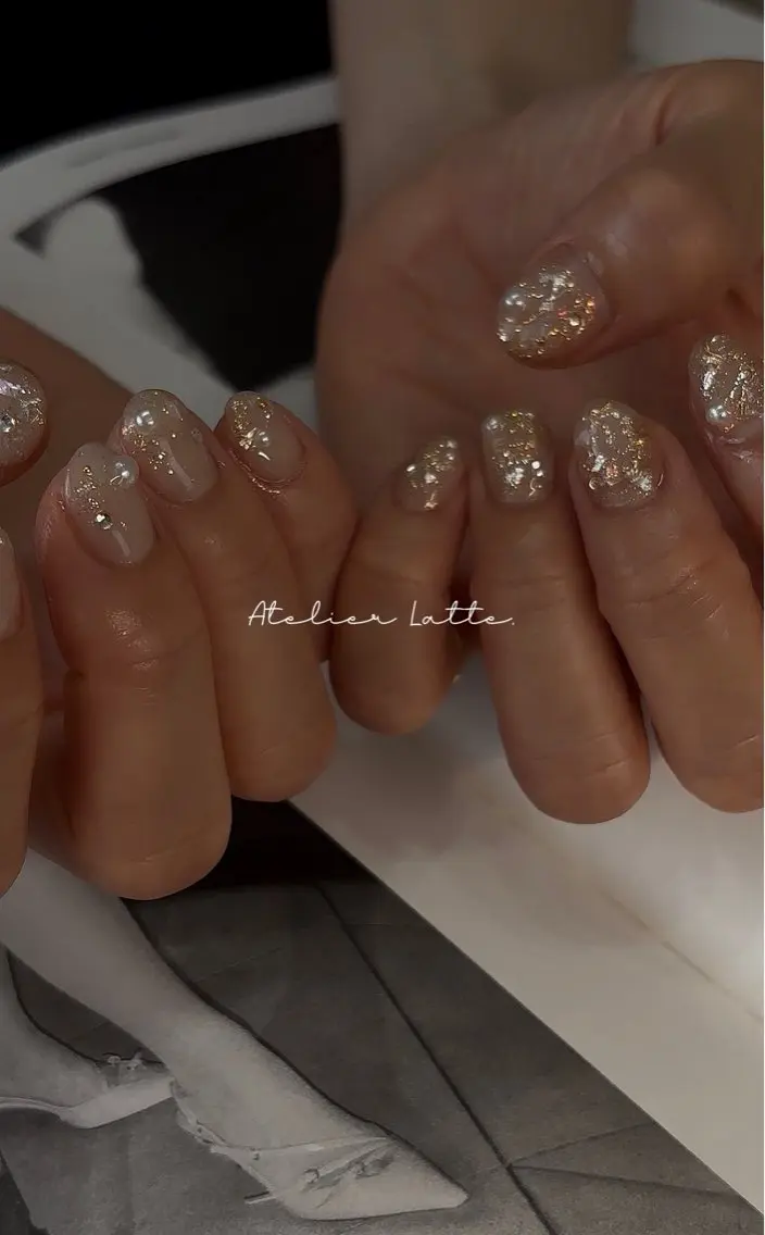 ネイル ニュアンスネイル シンプルネイル Atelier Latteのネイルデザイン
