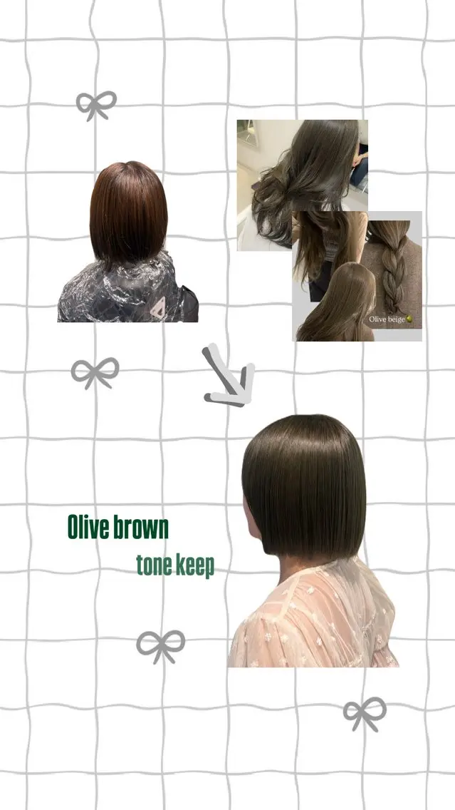 ミディアム 髪質改善カラー かのん / 카논のヘアスタイル