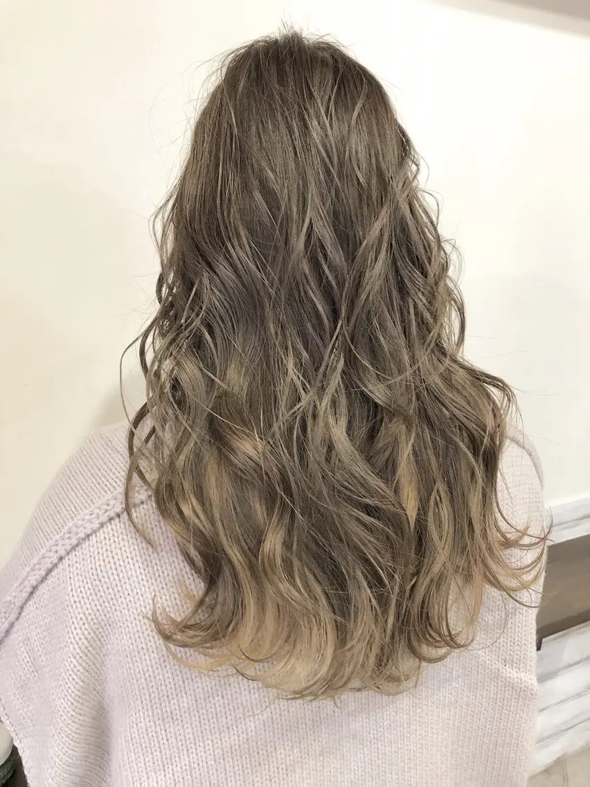 ロング カット ヘアカラー シマオカイッセイ 個室サロンaceのヘアスタイル