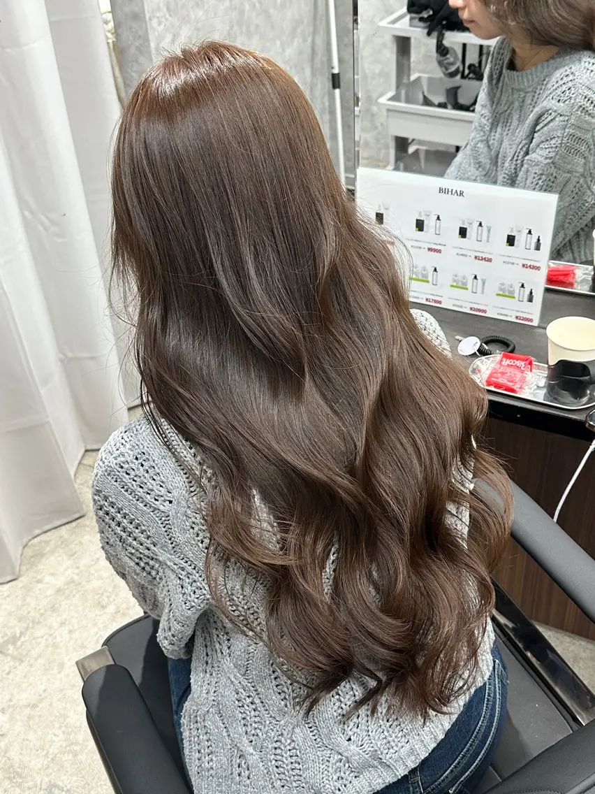 ロング カラー ヘアカラー トリートメント 透明感/美髪カラー ダブルカラー/ユウゴのヘアスタイル