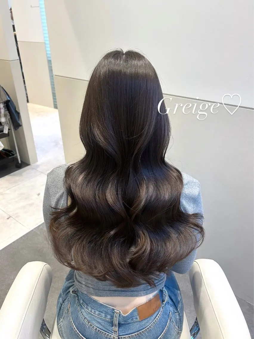 ロング カラー カット ヘアカラー トリートメント 🩷韓国ヘア/ヨシン モリ🩷Maikaのヘアスタイル