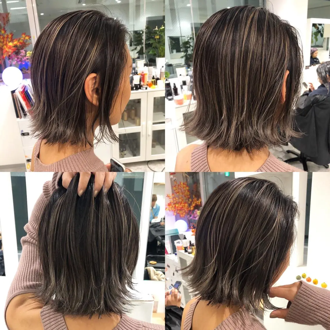 ショート カラー グレージュ カット ヘアカラー トリートメント JILBLAN京都 ショート/ハイライトのヘアスタイル