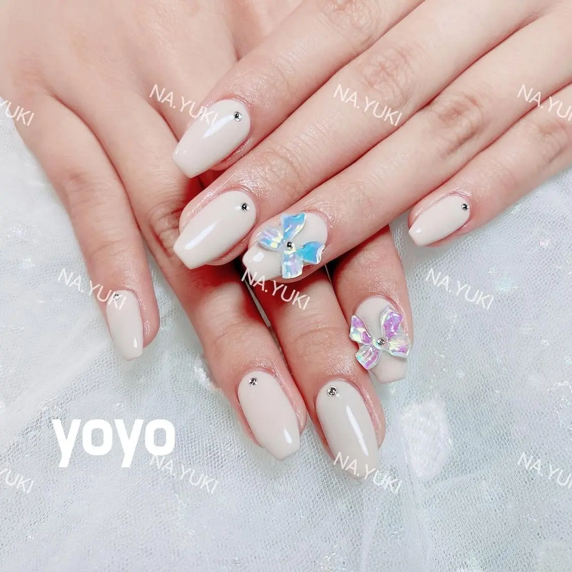 ネイル ストーンネイル ハンドネイル ハンドケア YUKI 💗 渋谷店のネイルデザイン