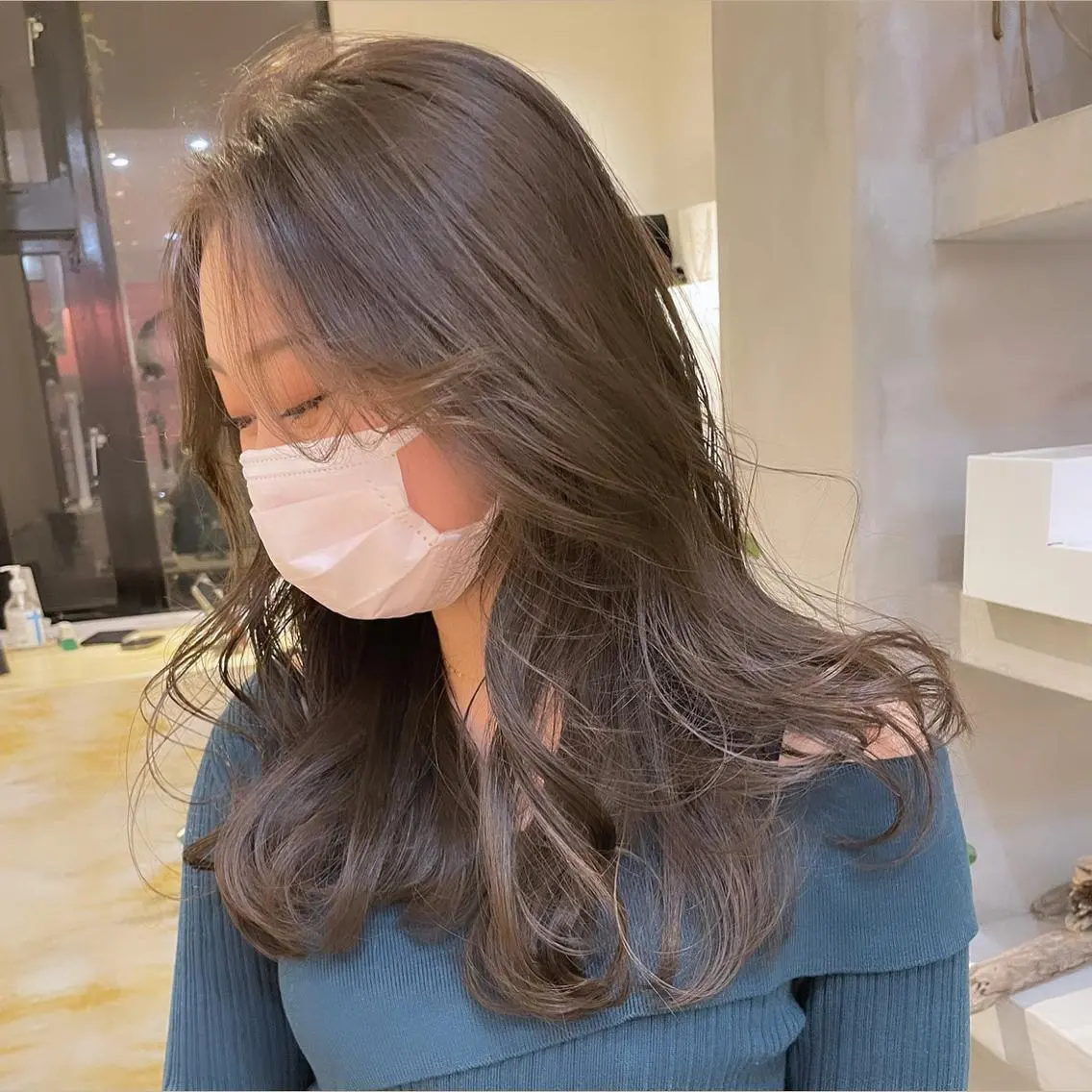 セミロング カラー レイヤーカット 🫧透明感ヘア🫧 🧸竹花　彩希🧸のヘアスタイル