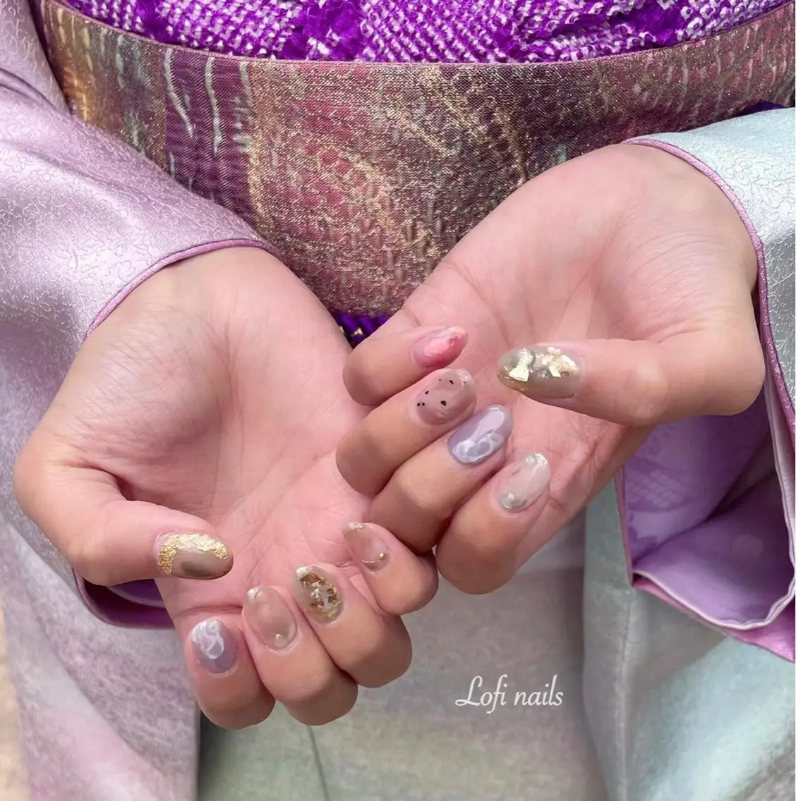 ネイル 成人式 入学式 卒業式 ブライダルネイル Lofi nails ゆきこのネイルデザイン