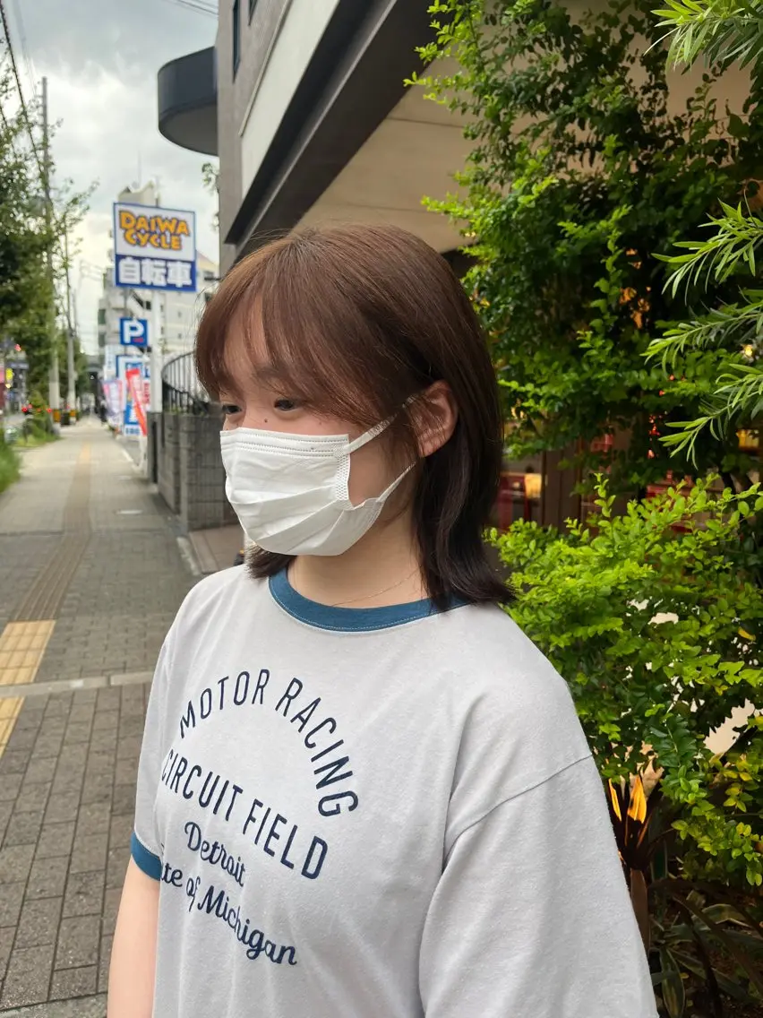 ミディアム カラー カット ヘアカラー 韓国好き🇰🇷 美容師MIKUのヘアスタイル