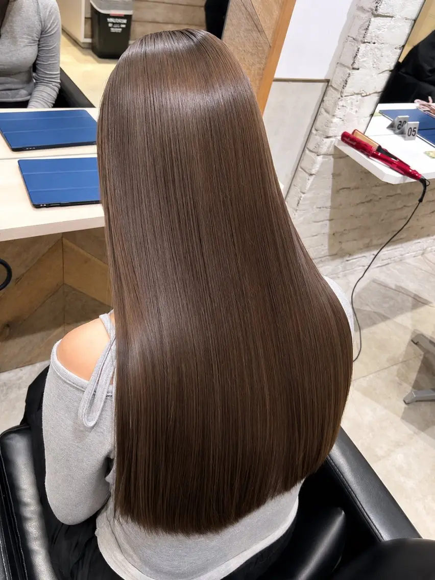 ロング カラー ヘアカラー ブリーチなし艶髪 ベージュ🎀Rinaのヘアスタイル