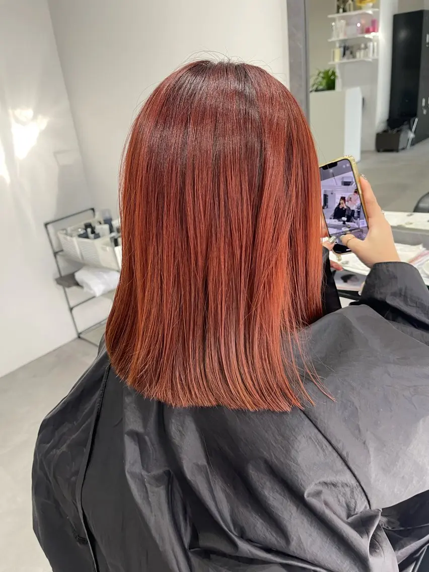 ミディアム カラー レッドカラー カット ヘアカラー トリートメント 似合わせ/代表 髪質改善/山田将大のヘアスタイル