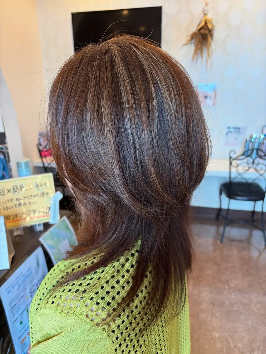 セミロング カラー カット ヘアカラー トリートメント Pixie Bob 🐈‍⬛　位田のマツエク・マツパデザイン