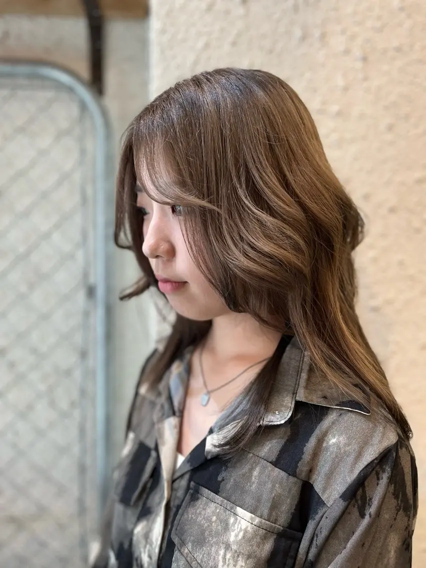 ロング カラー ヘアアレンジ カット ヘアカラー トリートメント 🍀透明感カラー×垢 抜けボブ リクト💥のヘアスタイル