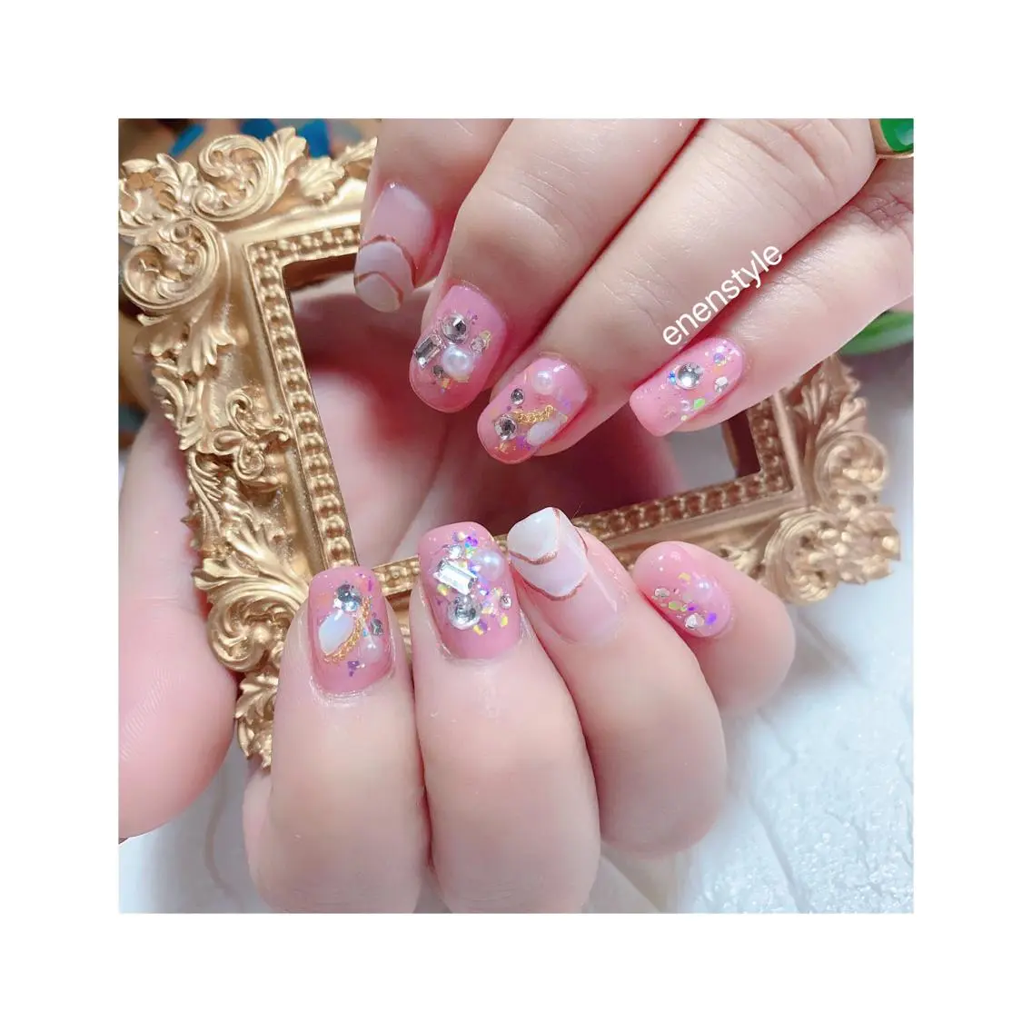 ショート ネイル ジェルネイル ニュアンスネイル オフィスネイル ワンカラーネイル パラジェル ハンドネイル 🐾enen style 🐾のネイルデザイン